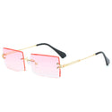 Rimless Rectangle Fashion Sunglasses