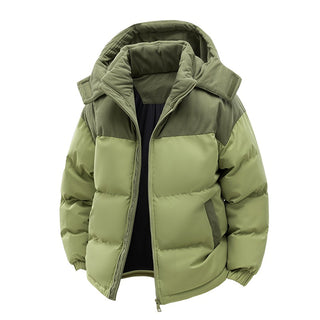 Buy green Men's Thick Corduroy Patchwork Winter Jacket
