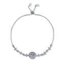 Moissanite 1 Karat Bracelet S925 Silver Bracelet Round Bag Star Moon