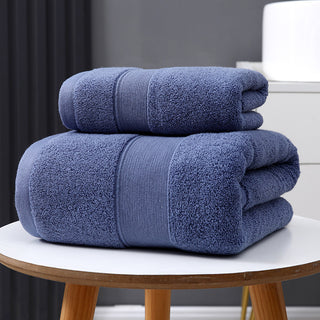 Buy blue Pure Cotton Thickening And Quick-drying Absorbent Bath Towel