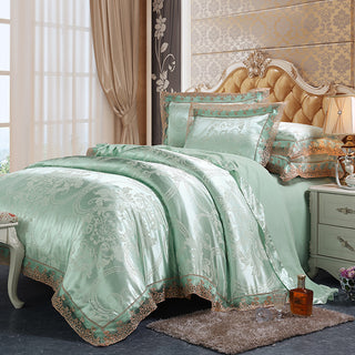 Buy frozen Four-Piece Cotton Bedding With European Style Jacquard Satin