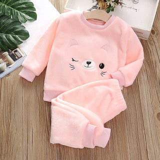 Buy pink Two-Piece Pajamas For Babies And Children