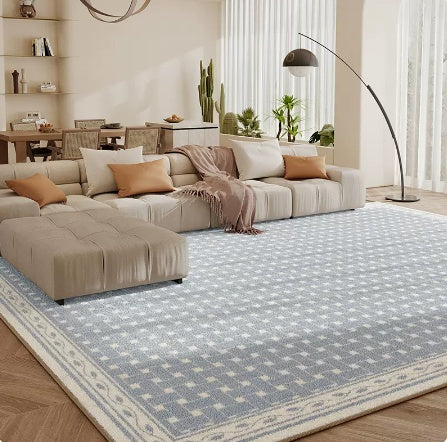 Living Room Carpet Checkerboard Bedroom Floor Cushion Sofa Coffee Table Blanket Dirt Resistant