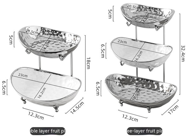 Affordable Luxury Style Multi-layer Fruit Plate Snack Set Plate Storage