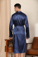 Men's Robe Ultra-thin Cardigan Nightgown Loose Plus Size