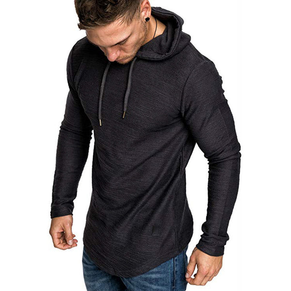 Men Casual Long Sleeve Slim Tops Hoodie