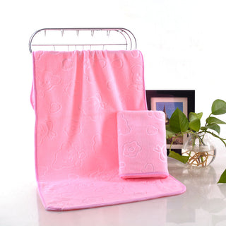 Buy pink Hemming embossed microfiber towel