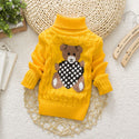 Thickened baby pullover turtleneck sweater