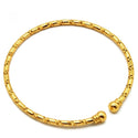 Bridal 24k Gold Plated Bracelet Ornament Women's Wedding Bell Leaf Pendant Bangle Jewelry