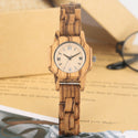 Bracelet Buckle Octagon Face Diamond Ladies Wooden Watch