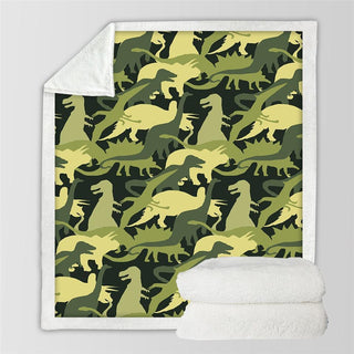 Buy forest-green Kids Children Dinosaur Fluffy Soft Cotton Blanket Jurassic Cartoon Boys Girl Throw Blankets For Beds Home Textile Bedding Outlet