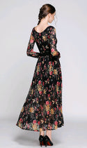 new women's lace dress print dress