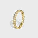 Design Ring Women's Light Luxury Brass Gold-plated Micro Inlaid White Zirconium Index Finger Ring