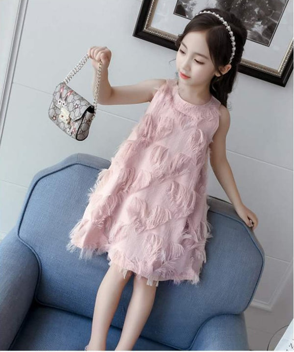 Girls Feather Love Dress