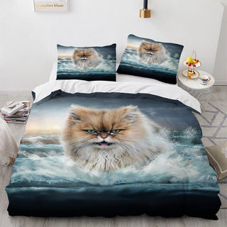 Buy color17 White Cute Cat Bedding Set Girl Ladies Bedroom Comfort Duvet Cover