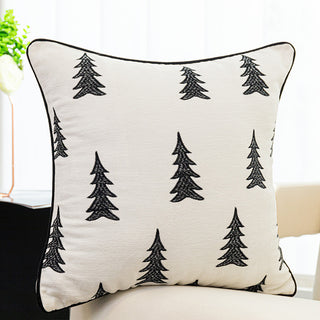 Simple Nordic Living Room Sofa Embroidery Throw Pillow Sofa Back Cover