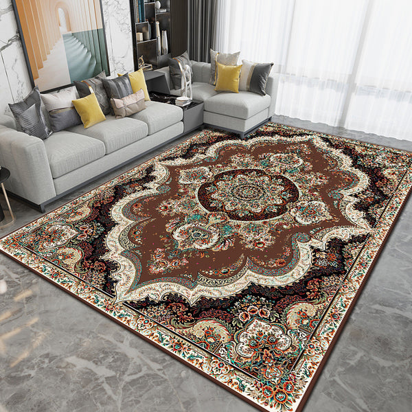 European Style Retro Print Living Room Bedroom Rug