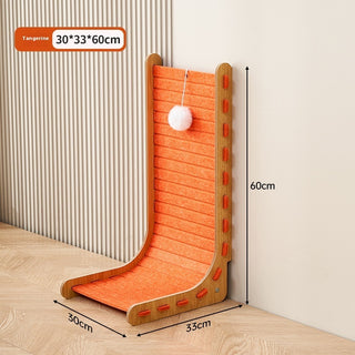 Buy honey-orange Vertical Wall Sticker Sofa Sisal Felt Cat Scratch Board