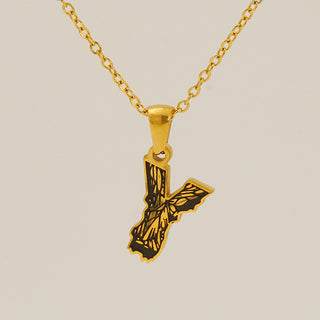 Buy gold-y Letter Necklace Titanium Steel No Fading Women