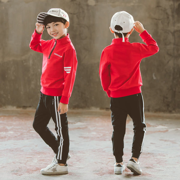 Boys'New Spring Garment in Two Kids' Leisure Sports Kids'Spring School Garments