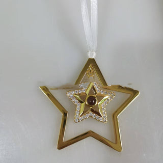 Buy golden-pentagram Christmas Gift Snowflake Pendant Projection