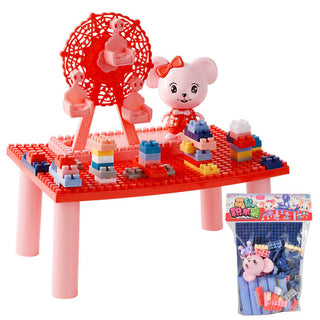 Buy pink Puzzle assembling building block toys