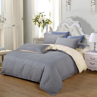 Buy silver-gray-rice Bed sheets set quilt duvet cover bedding 4 sets