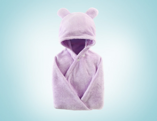 Buy purple Cotton Baby Care Hooded Bath Towel