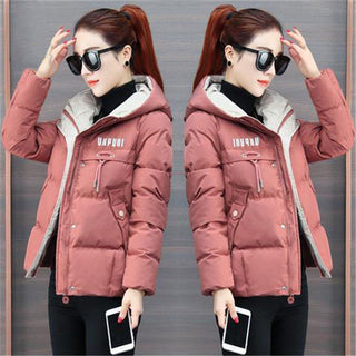 Buy brick-red New Down Cotton Jacket Winter Coat Women&#39;s Clothing Loose Thick