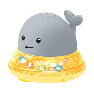 Buy grey-yellow New Baby Bathroom Bath Electric Induction Whale Spray Small Toy