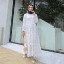 Muslim Malaysia Indonesia Hollow Lace Dress