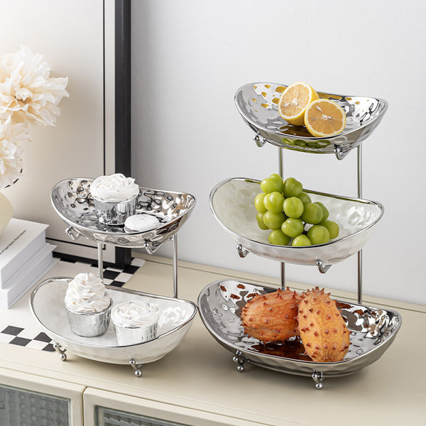 Affordable Luxury Style Multi-layer Fruit Plate Snack Set Plate Storage