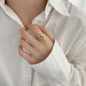 Gold Silver Punk Winding Snake Ring Index Finger Ring