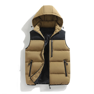 Buy brown Multi-pocket Waterproof Outdoor Hooded Vest