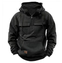 Men's Zip-up Hoodies Sweatshirt With Drawstring And Pocket Design