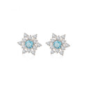 S925 Silver Female Simple Temperamental And Personalized Rhinestone Earrings