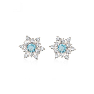 Buy white-gold-color S925 Silver Female Simple Temperamental And Personalized Rhinestone Earrings