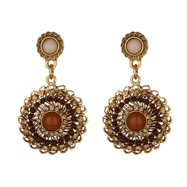 Bohemian Ethnic Style Stud Earrings Sunflower