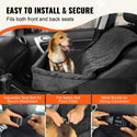 Dog Booster Car Seat Pet Car Seat For Small Medium Dog Up To 40 Lbs Black