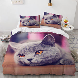 Buy color14 White Cute Cat Bedding Set Girl Ladies Bedroom Comfort Duvet Cover