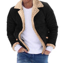 Men's Fur Integrated Fleece-lined Padded Jacket