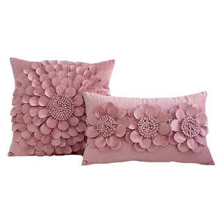 Buy pink French Entry Lux Heavy Industry 3D Solid Color Pillowcase