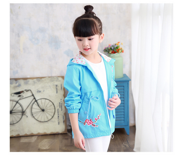 Girls autumn and winter windbreaker jacket