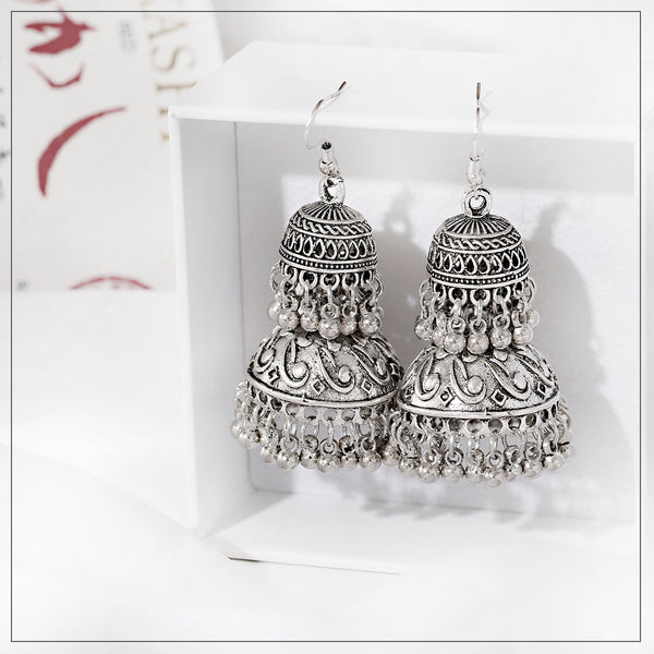 Ethnic Style Exaggerated Trend Personality Earrings Female Double Bell