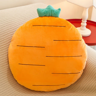 Buy carrot-mat Fruit Cushion Plush Nap Pillow Padded Sofa Chair Cushion