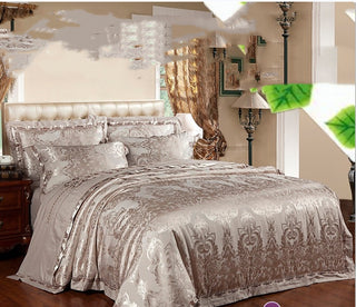 Buy silver Four-piece Bed Full Cotton 1.5m1.8m Linen And Duvet Cover