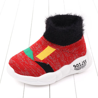 Buy red Flying knit girls sneakers