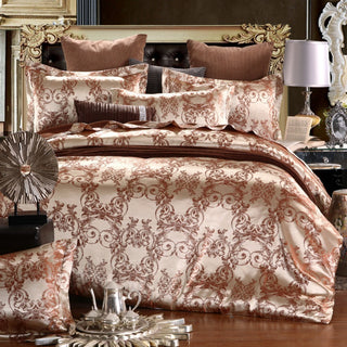 Buy pink Jacquard duvet cover set