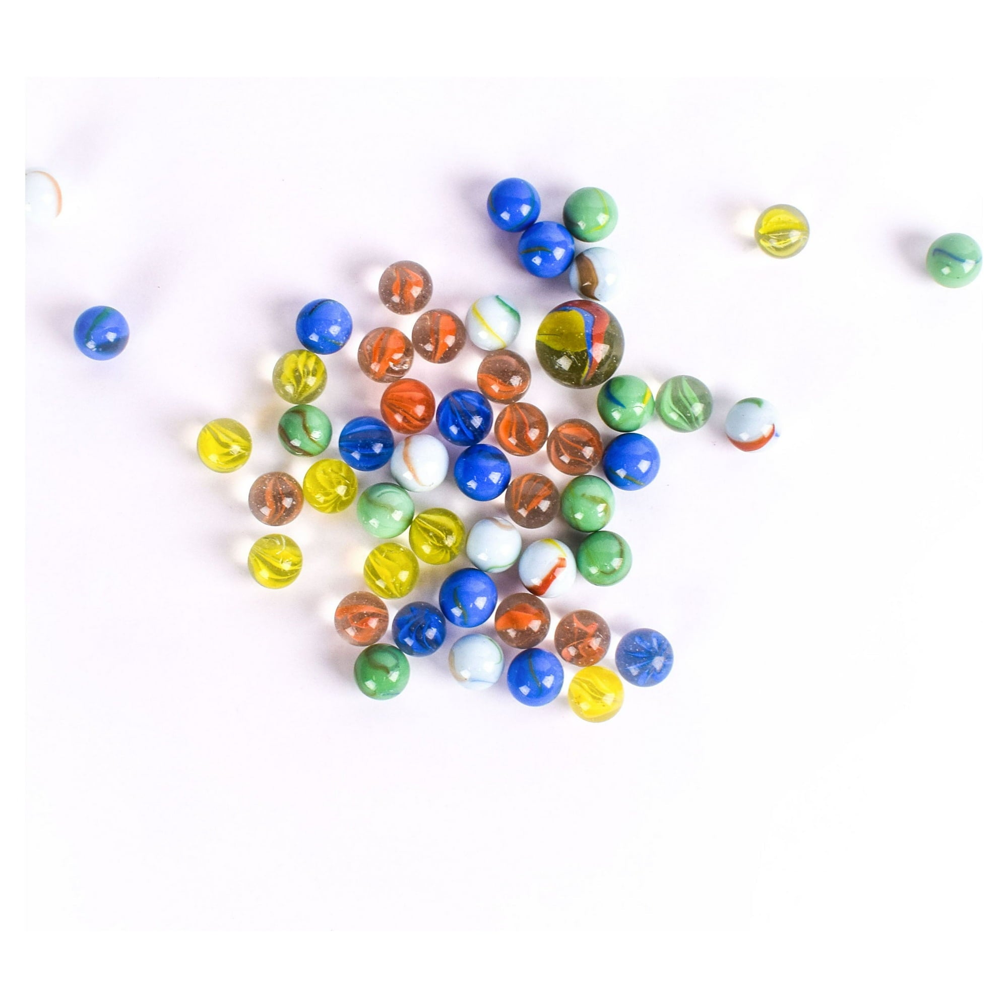 Toymendous 50 Piece Marbles, Collectible Novelty & Gag Toys, Multicolor, Children Ages 3+