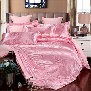 Buy pink Four-piece jacquard set